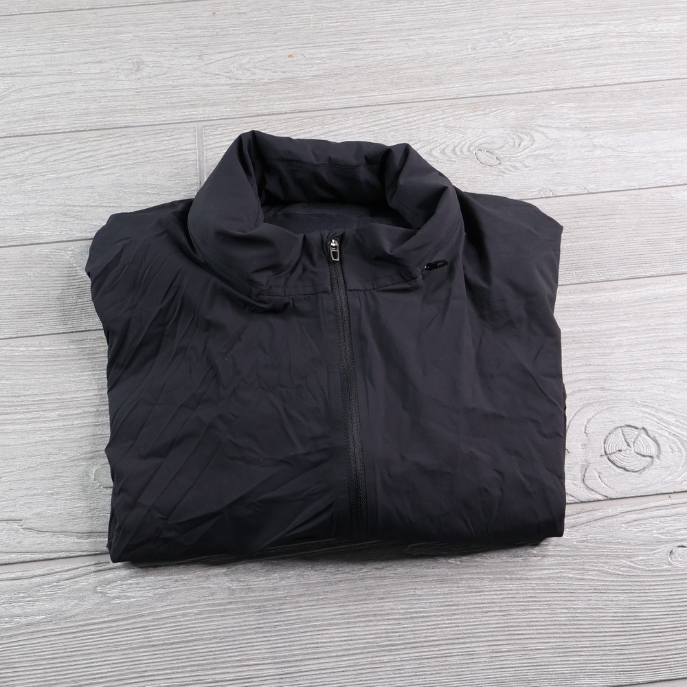 Lululemon Active Rain Wind Jacket Hood (Third Release) Black Gray Men's Size XL